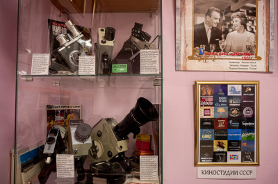 Выставка истории кинематографии в Долгопрудном, кинокамеры