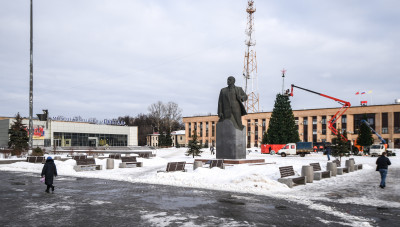 Домодедово, памятник Ленину, площадь