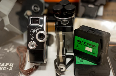 Выставка истории кинематографии в Долгопрудном, кинокамеры